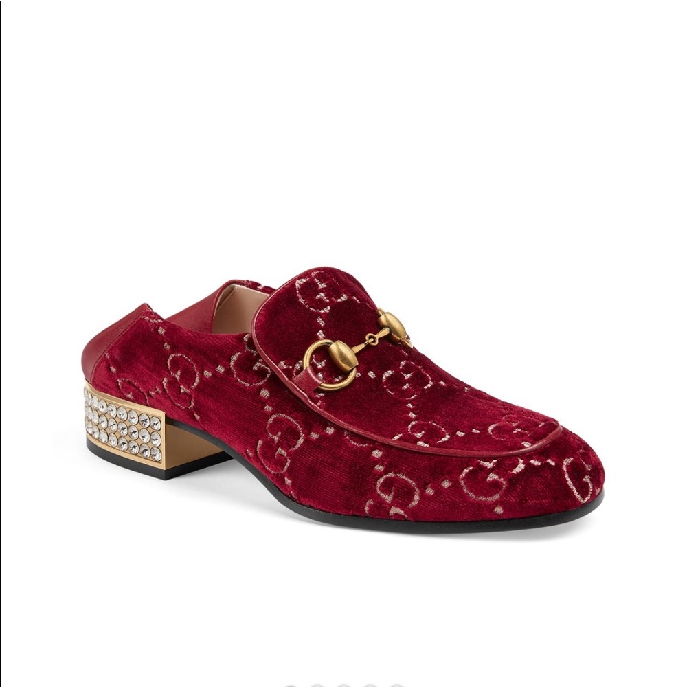 Gucci horsebit crystal loafers